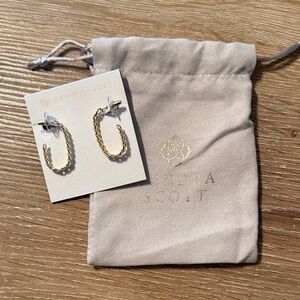 Kendra Scott Chain Gold Hoop Earrings
